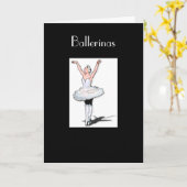 Ballet Considérant / Ballerina Carte de voeux d'an (Fleur jaune)