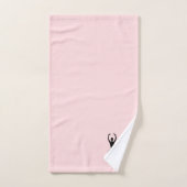 Ballet Couple Danse Accent rose (Serviette à main)