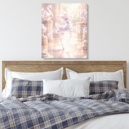 Ballet Crystal Deer Canvas Print (Insitu (Slaapkamer))