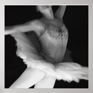 Ballet - Dance - Ballerina 9 - Zwart-wit Poster