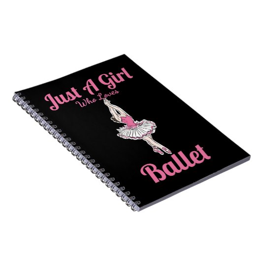 Ballet Dance Een meisje dat graag danst. Notitieboek (Rechterzijde)