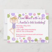 Ballet Dance Party Invitation Kaart (Voorkant)