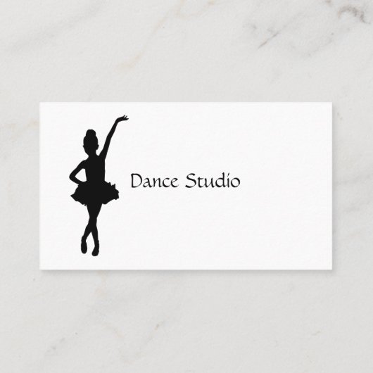 Ballet Dance Studio Carte de visite (Dos)