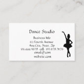 Ballet Dance Studio Carte de visite (Devant)