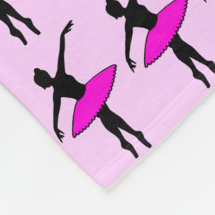 Ballet Dance Studio Teacher Pink Ballerina Costuum Fleece Deken