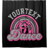 Ballet Dancer ADD TEKST Klassieke Dans Performer Douchegordijn (Voorkant)