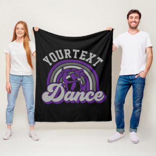 Ballet Dancer ADD TEKST Klassieke Dans Performer Fleece Deken