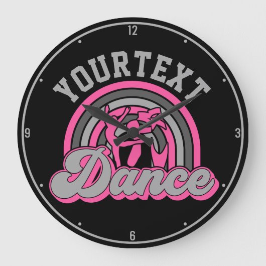 Ballet Dancer ADD TEKST Klassieke Dans Performer Grote Klok (Voorkant)