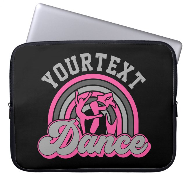 Ballet Dancer ADD TEKST Klassieke Dans Performer Laptop Sleeve (Voorkant)