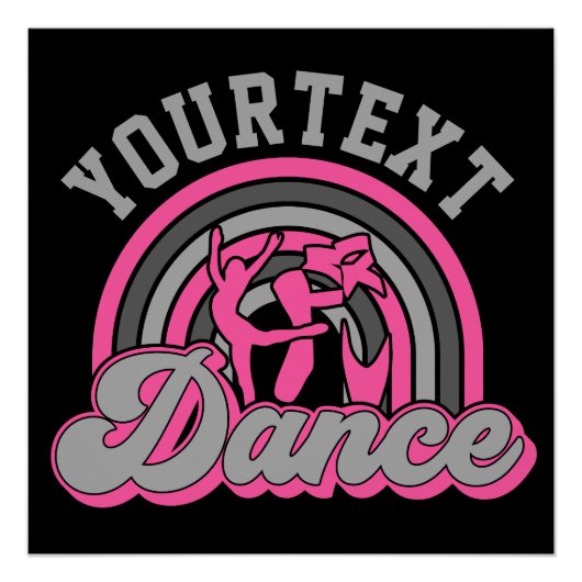 Ballet Dancer ADD TEKST Klassieke Dans Performer Perfect Poster (Voorkant)