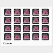 Ballet Dancer ADD TEKST Klassieke Dans Performer Vierkante Sticker (Vel)