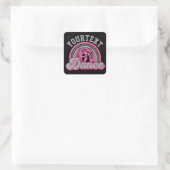 Ballet Dancer ADD TEKST Klassieke Dans Performer Vierkante Sticker (Tas)