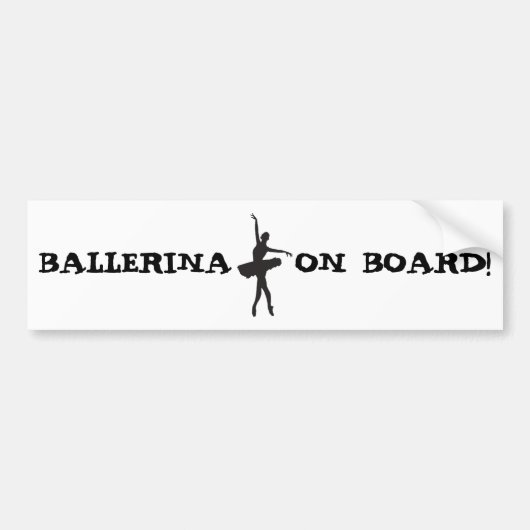 BALLET DANCER (Ballerina silhouette) ~.jpg Bumpersticker (Voorkant)