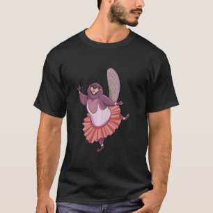 Ballet Dancer Beaver Kinder Girls Beaver Ballerina T-shirt