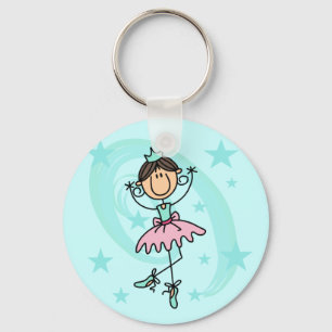 Ballet Dancer - Bruine T-shirts en cadeautjes Sleutelhanger