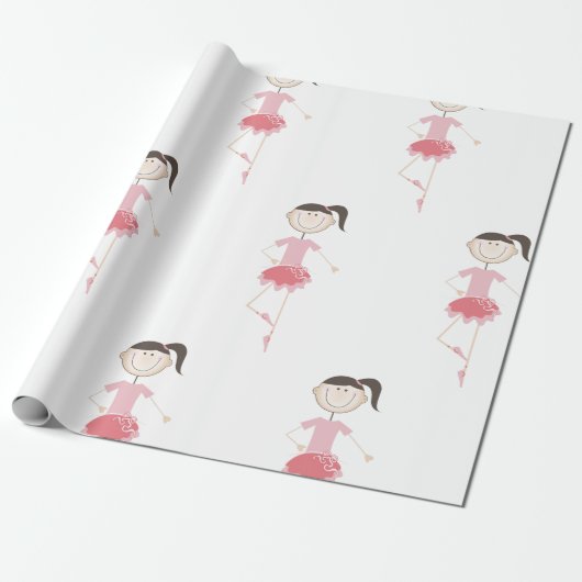 Ballet Dancer Cadeaupapier (Uitgerold)