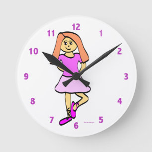 Ballet Dancer Clock Ronde Klok