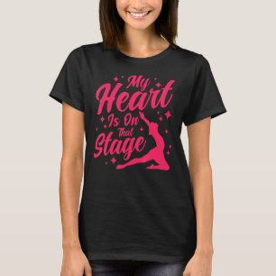 Ballet Dancer Dance Girl Ballerina Heart op het po T-shirt