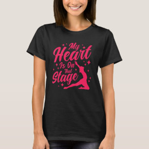 Ballet Dancer Dance Girl Ballerina Heart op het po T-shirt