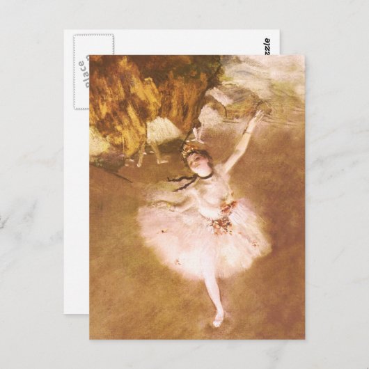 Ballet Dancer Degas Star Painting Briefkaart (Voorkant / Achterkant)