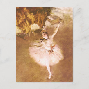 Ballet Dancer Degas Star Painting Briefkaart