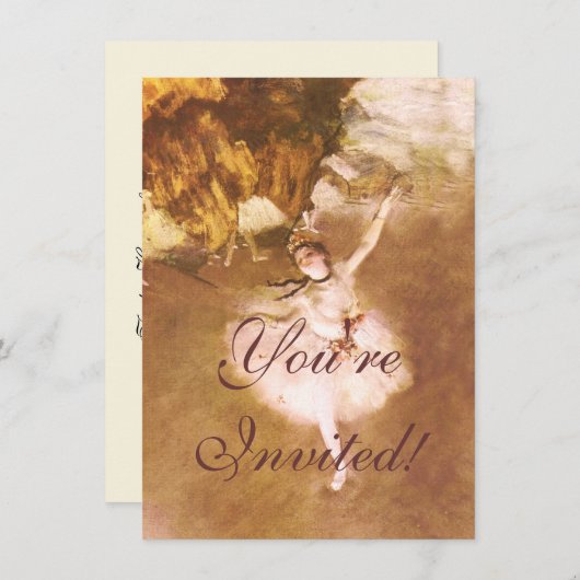 Ballet Dancer Degas Star Painting Kaart (Voorkant / Achterkant)