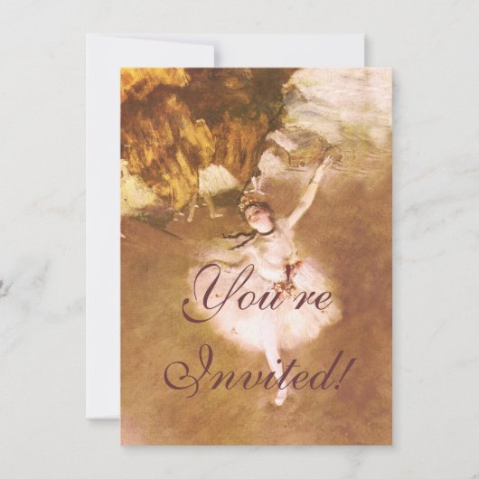 Ballet Dancer Degas Star Painting Kaart (Voorkant)