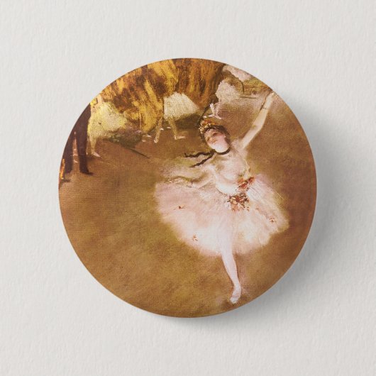 Ballet Dancer Degas Star Painting Ronde Button 5,7 Cm (Voorkant)