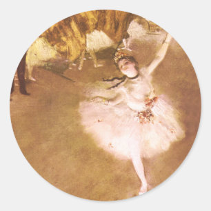 Ballet Dancer Degas Star Painting Ronde Sticker
