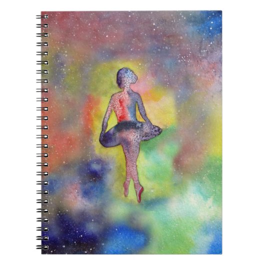 Ballet Dancer Espace aquarelle Art Carnet photo (Devant)