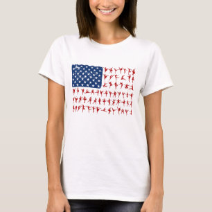 Ballet Dancer Gift American Flag Juli 4e T Shirt