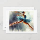 Ballet Dancer in Motion,  Briefkaart (Voorkant / Achterkant)
