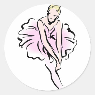 Ballet Dancer Merchandise Ronde Sticker