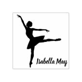 Ballet Dancer met Uw Keuze Naam op een Rubberstempel (Afrduk)