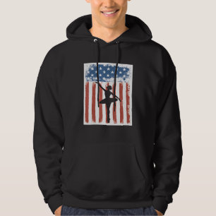 Ballet Dancer Patriottic American Flag 4 juli Hoodie