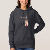 Ballet Dancer Pointe Shoes met naam Hoodie (Voorkant)