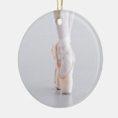 Ballet Dancer Pointe Shoes Roze Slippers Keramisch Ornament (Links)