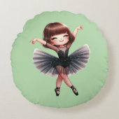 Ballet Dancer Rond Kussen (Voorkant)