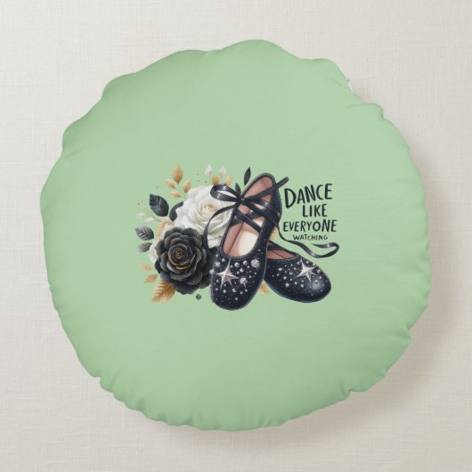 Ballet Dancer Rond Kussen (Achterkant)