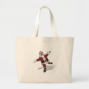 Ballet Dancer Santa Claus Grote Tote Bag