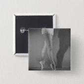 Ballet Dancer Vierkante Button 5,1 Cm (Voorkant /achterkant)