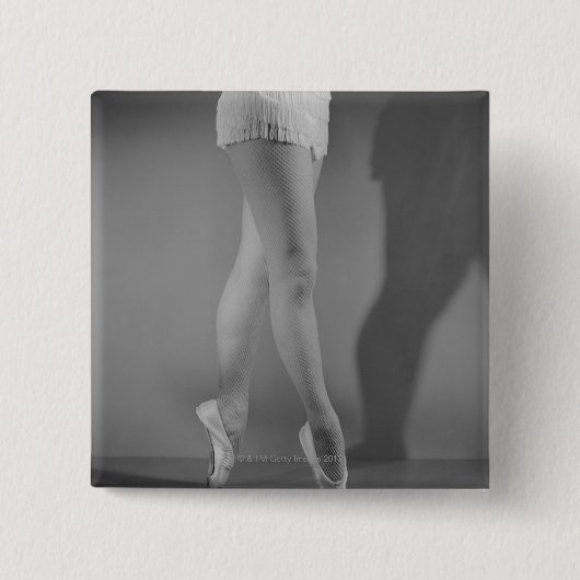 Ballet Dancer Vierkante Button 5,1 Cm (Voorkant)