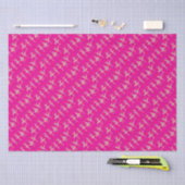 Ballet Dancers Ballerina Pattern Hot Pink Tissuepapier (Craft)