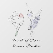 Ballet Dancers Dance Studio personaliseren Raamsticker (Vel)