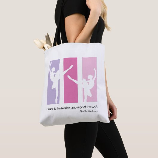 Ballet Dancers Martha Graham Quote Canvas tas (Dichtbij)