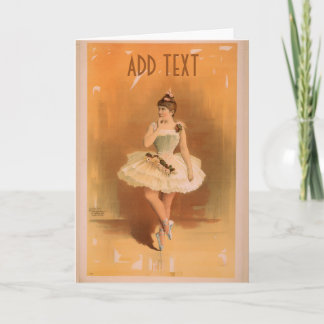 Ballet Dancers, personalize add text Feestdagen Kaart
