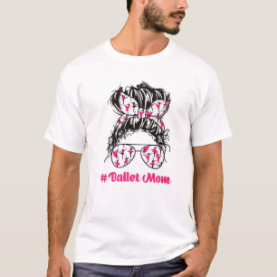 Ballet daner Ballerina Bun Hair voor dansen T-shirt