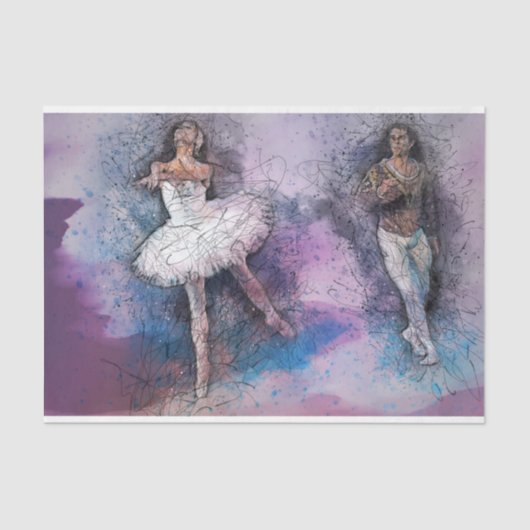 Ballet Dans 22-decoupage van kunstwerk Tissuepapier (Voorkant)