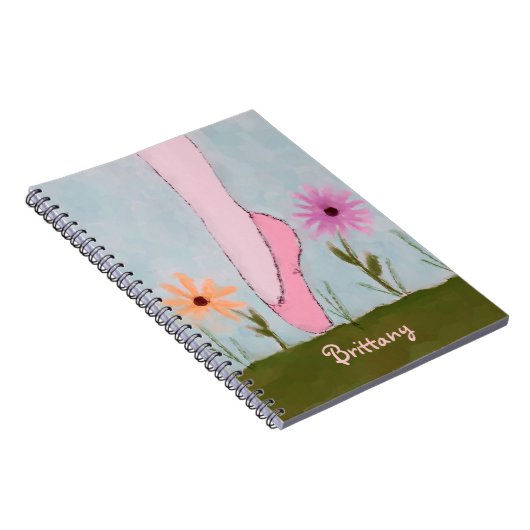 Ballet dans le carnet personnalisable de fleurs (Côté Droit)
