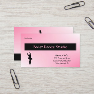 Ballet Dans Zakelijke Kaart / Aanpasbaar Visitekaartje